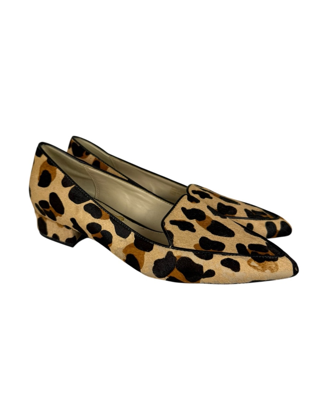 Cole Haan Dellora Skimmer Flats Leopard Print Calf Hair Loafers Women’s 6.5B